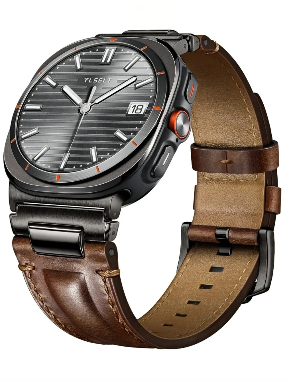Quick Release Leather Band Galaxy Watch Ultra 47mm Vintage Style Fits 5.8-8.26
